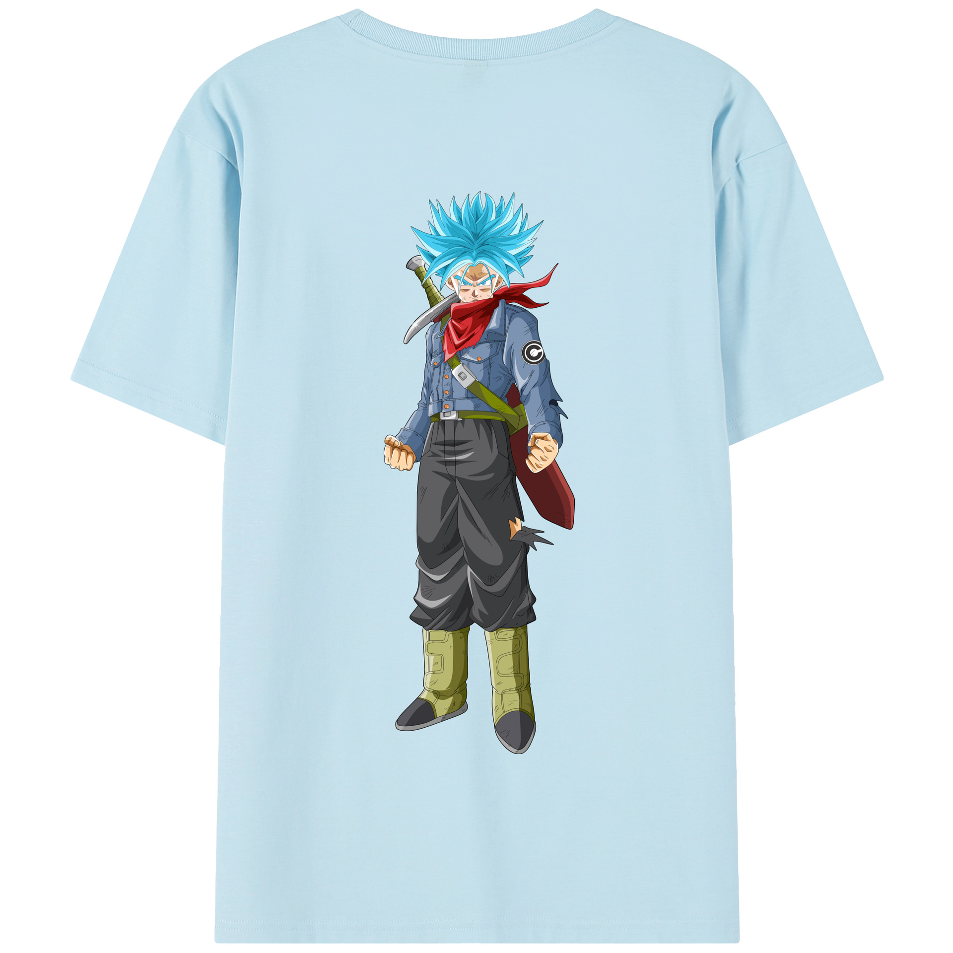 （画像用） ドラゴンボール トランクス（Torankusu）DRAGON BALL Trunks 綿100％半袖Tシャツ（背面プリント）